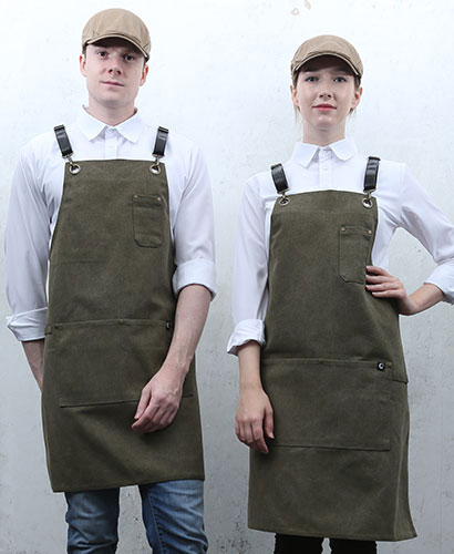 AP-1001-3 다크카키 캔버스 뒤가죽조절끈