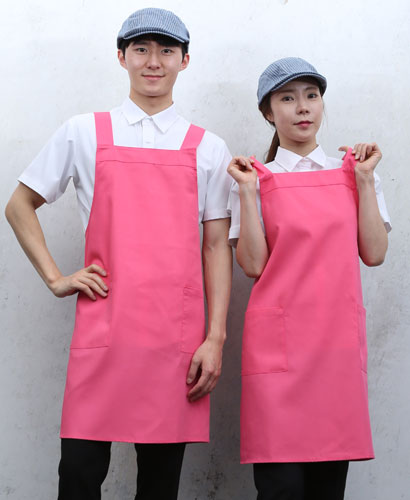 AP-56 면혼방 핑크 단색앞치마
