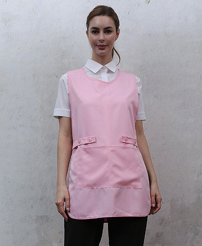 AP-937 양옆트임 핑크 원피스앞치마＃  (폴리원단)