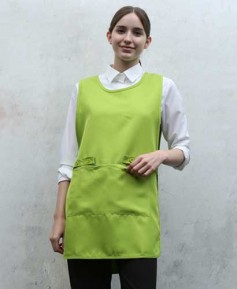 AP-938 양옆트임 파스텔연두 원피스앞치마＃ (폴리원단)