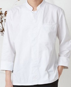 KO-180-2  백색 히든스냅 조리복