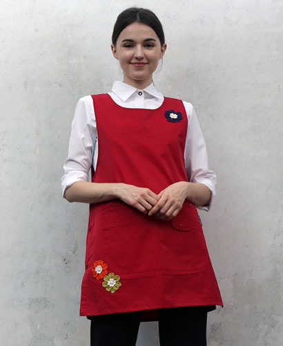 AP-380  빨강 코사지 앞치마