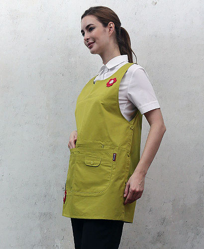 AP-379 파스텔연두 코사지 앞치마