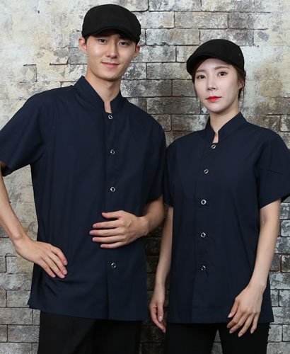 KO-728-3 네이비 원버튼 베이직 반팔 (162)