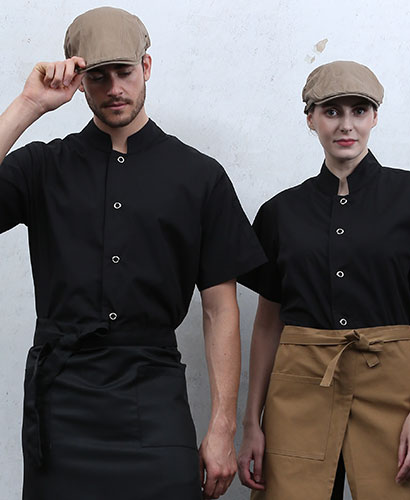 KO-728-1 블랙 원버튼 베이직 반팔 (162)