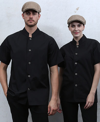 KO-728-1 블랙 원버튼 베이직 반팔 (162)