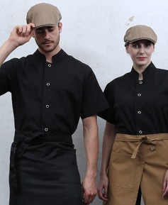 KO-728-1 블랙 원버튼 베이직 반팔 (162)