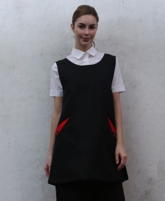 AP-6511 블랙 삼각주머니포인트 원피스