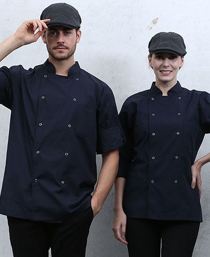 KO-302 네이비 슬림핏 쿨론 롤업소매ㅡ (반팔/칠부 겸용)