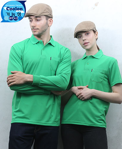 ▶T-18 그린 기능성 베이직 단체복◀ㅡ(주머니있음)