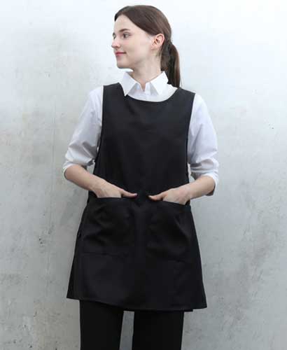 AP-767 검정 무지원피스앞치마ㅡㅡ＃[특대있음]