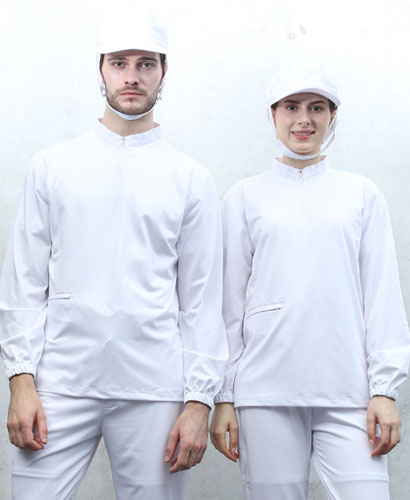 W-167 ▣ 화이트 스판덱스 기능성 긴팔ㅡㅡㅡ 위생티[남녀공용]  101L-1