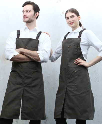 AP-537-2  카키 고급 버클형 옥스포드 앞치마