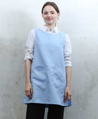 AP-751-1 무지 옆단추 블루 원피스＃ㅡ[특대있음]