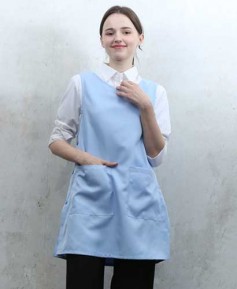 AP-751-1 무지 옆단추 블루 원피스＃ㅡ[특대있음]