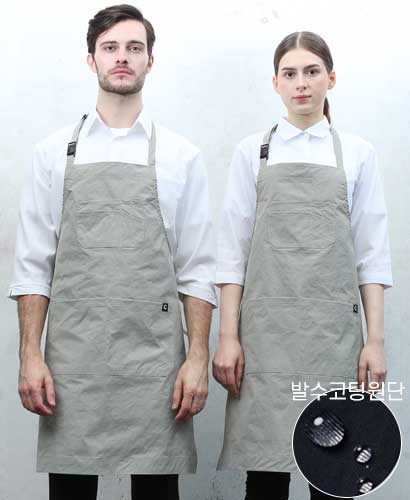 AP-1003-3 그레이 경량 목걸이 앞치마 [생활방수]