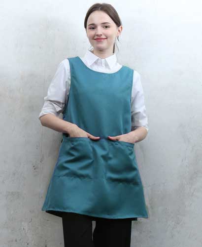 AP-999  비취색 무지원피스앞치마＃ㅡㅡ[특대있음]
