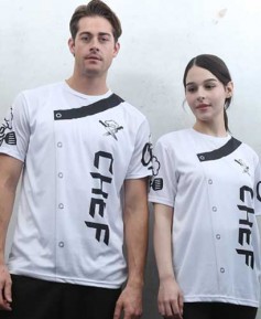 KO-558 백색 쉐프코트 모양 쉐프T