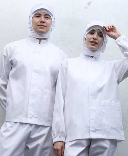 W-82 ※ 20수 백색 차이나앞 지퍼가림 카라 상의  (★빅사이즈 있음)