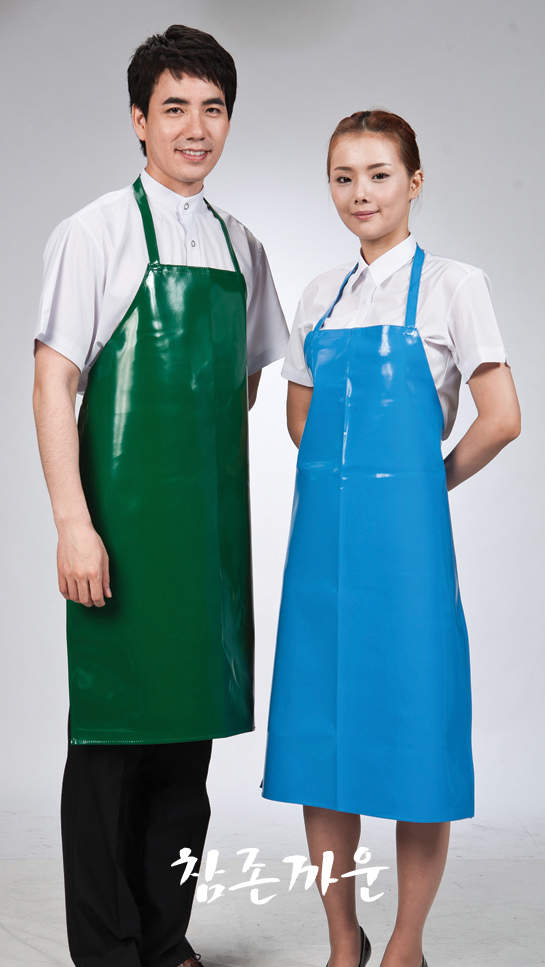 AP-126 하늘색 양면 방수앞치마(중)