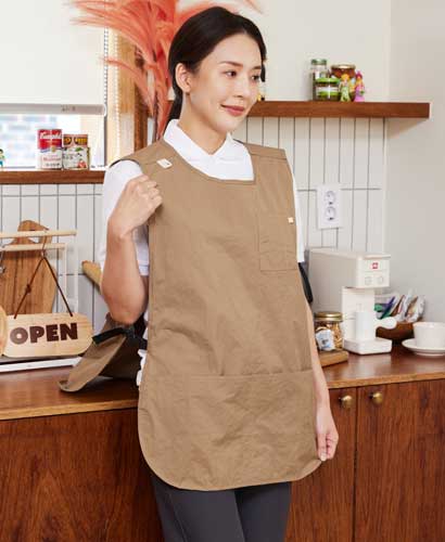 PPA-1011-2 브라운 버클형원피스 앞치마