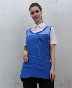 AP-721 코발트 망사 장미원피스앞치마