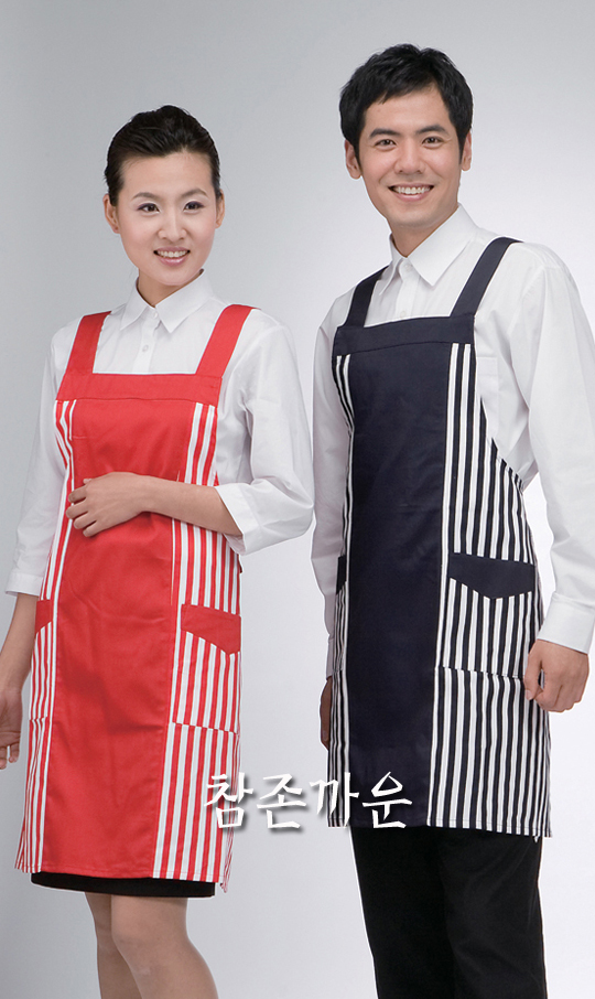 AP-06 옆줄무늬배색 앞치마