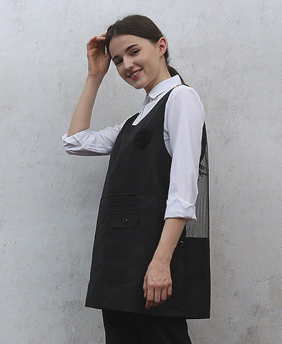 AP-711 검정 뒤망사 원피스