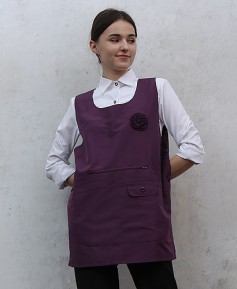 AP-713 보라 꽃원피스 앞치마