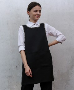 AP-929 검정 원피스 체크바이어스