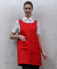 AP-931 적색원피스 체크바이어스