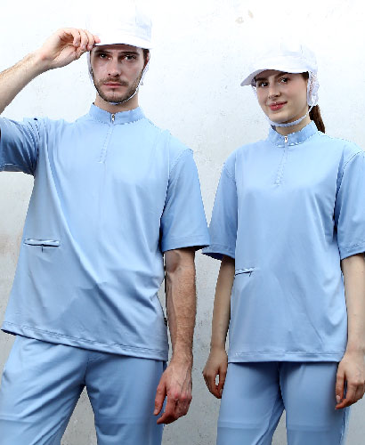 W-165 ▣ 스카이 스판덱스 기능성 반팔ㅡㅡㅡ 위생티[남녀공용]101S-2