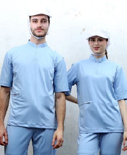 W-165 ▣ 스카이 스판덱스 기능성 반팔ㅡㅡㅡ 위생티[남녀공용]101S-2