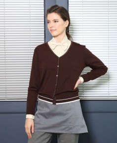 G-6 갈색 스테치 가디건 (여성용)