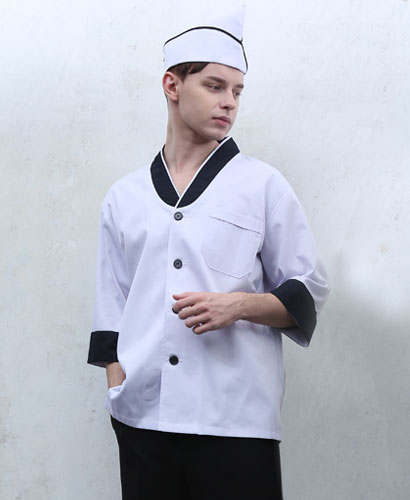 HA-601 남 곤색단 한복형 칠부