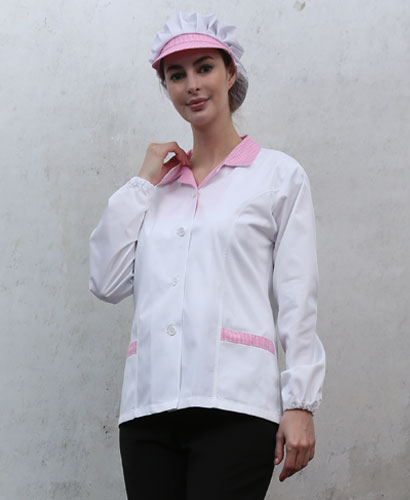 HA-115 핑크체크 ★쿨스판 위생복