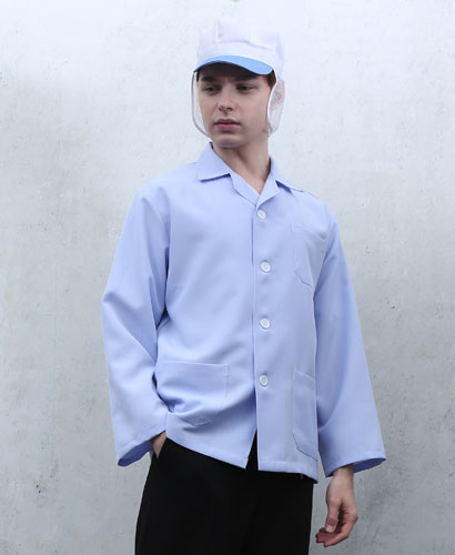 HA-21 남 푸른백색  작업복ㅡㅡ폴리