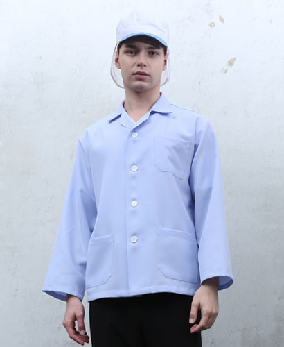 HA-21 남 푸른백색  작업복ㅡㅡ폴리