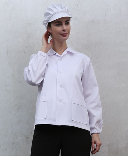 HA-27 백색 여성 기본위생복 ㅡㅡㅡㅡ 소매밴드형