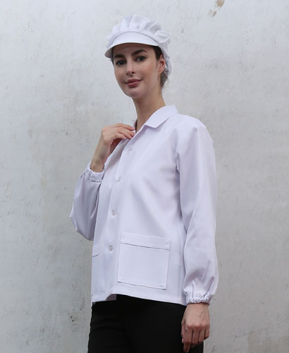 HA-27 백색 여성 기본위생복 ㅡㅡㅡㅡ 소매밴드형