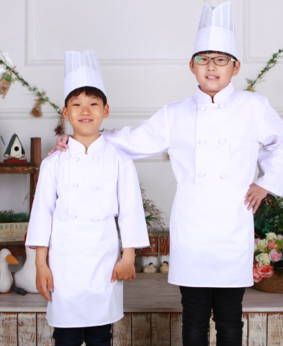 K-3 ★ 백색 어린이 조리복 상의