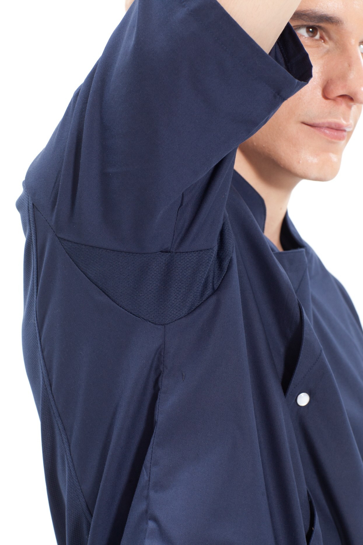 KO-139 반팔 네이비 싱글단추 스넵  ㅡㅡ (겨드랑이/등판 쿨메시)