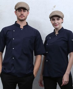 KO-139 반팔 네이비 싱글단추 스넵  ㅡㅡ (겨드랑이/등판 쿨메시)