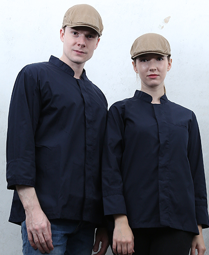 KO-180-5 네이비 히든스냅 조리복