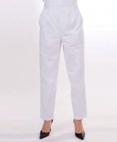 P-12 여성백색 양쪽허리밴드 바지