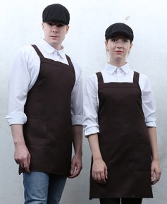 SA-528 갈색 기본 폴리 앞치마