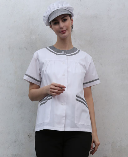 HA-96 체크라운드 반팔 ((검정체크))