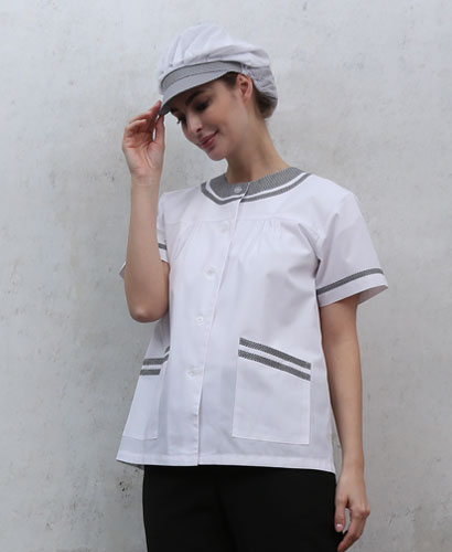 HA-96 체크라운드 반팔 ((검정체크))