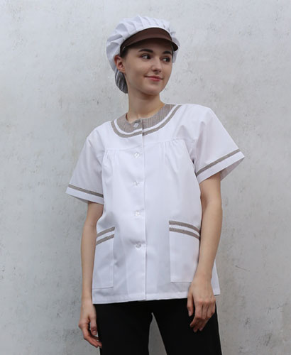 HA-95 체크라운드 반팔((갈색체크))