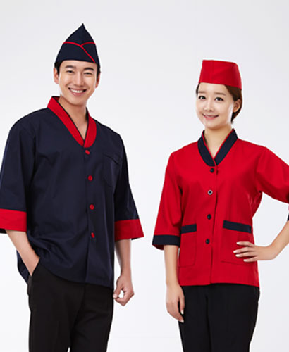 HA-600-1 여 한복형 배색 위생복